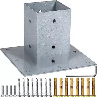 VEVOR Post Base Mailbox Base Plate 4x4  Granite Powder-Coated Steel For Outdoor • $31.97