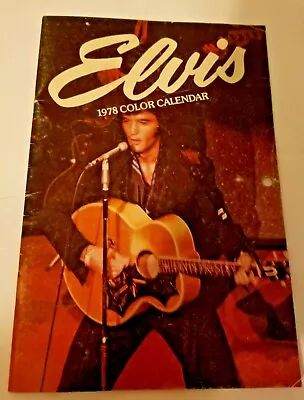 Elvis Presley 1978 Color Calendar Centerfold Wedding Military Concerts Vintage • $4.99