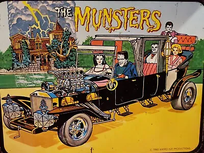 Vintage 1965 Kayro-Vue THE MUNSTERS Metal Lunchbox Herman Grandpa Lily Eddie • $359