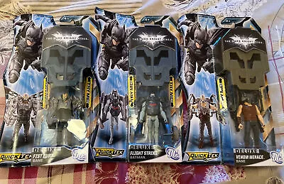 Batman The Dark Knight Rises QuickTek Bane & Batman Action Figures X3 New • £24.99