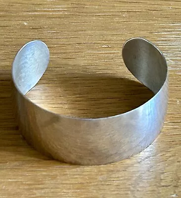 Vintage Michele Sterling Silver Wide Plain Cuff  Bracelet • $29.99