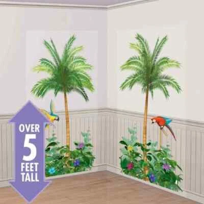 £5.99 • Buy 2x 5ft Hawaiian Luau Tropical Palm Tree Scene Setter Party Beach Wall Decoration