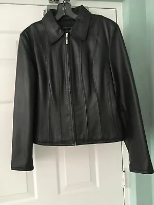 Moda International Victoria's Secret Leather Moto Biker Jacket Corset Style • $69.99