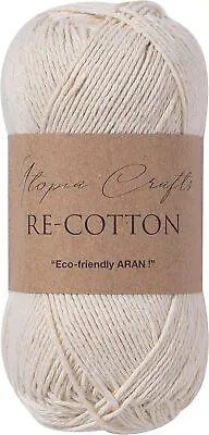 Cotton Blend Yarn 100g Knitting Crochet Aran Wool Eco Friendly Cotton Yarn • £2.40