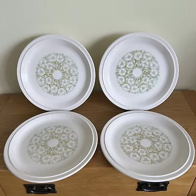 Hornsea Fleur White Patterned 10” Dinner Plate X 4 Excellent Vintage Condition • £13.50