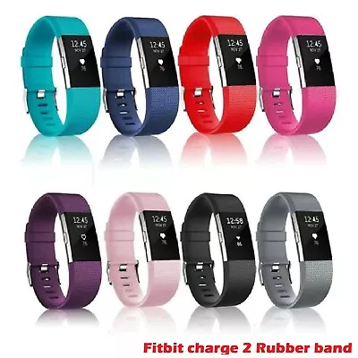 For Fitbit Charge 2 Rubber Band Replacement Silicone Strap Wristband Bracelet • $8.49