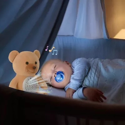 Baby Shower Gift Musical Night Light Star Projector Sleep Soother Stuffed Toy • £23.95