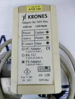 1pc Krones Mpi-bus Ts-adapter  7-459-95-95-040-3 Used (fast Shipping ) • $299