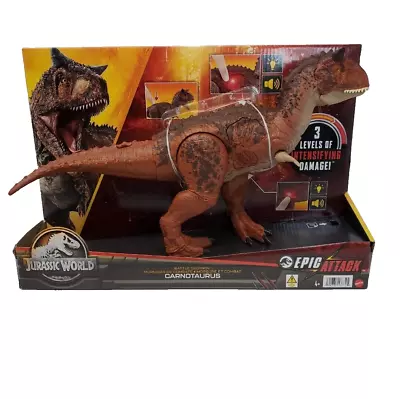 Jurassic World Battle Chompin' Carnotaurus Epic Attack Extreme Thrashing 🆕 • $16.99