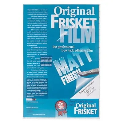 Frisket 380 X 254mm Matt Low Tack Masking Film Pack Of 8 Sheets • £19.14
