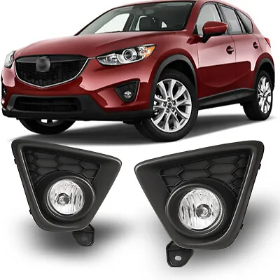 Pair Fog Lights For 2013-2016 Mazda CX-5 Driving Bumper Lamps W/Wiring+Switch • $57.99