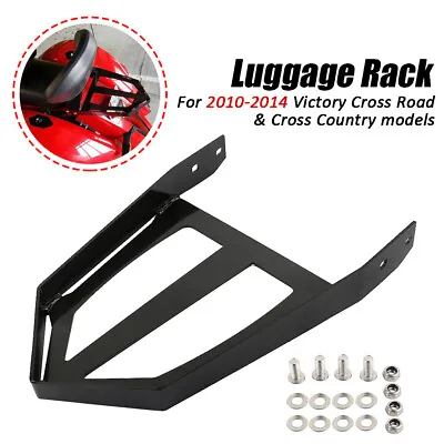 Black Backrest Sissy Bar Luggage Rack For Victory Cross Country Road 2010-2014 • $100.69