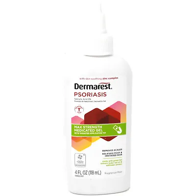 Dermarest Psoriasis Max Strength Medicated Gel Salicylic Acid 3% 4 Ounces • $11.97