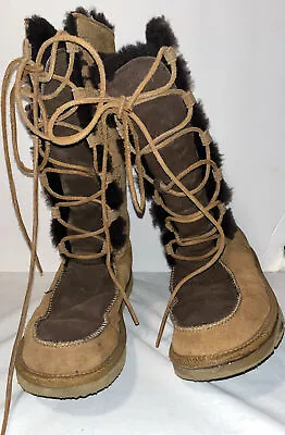 UGG Australia Womens Size 6  Whitley  5230 Sheepskin Leather Laceup Boots • £37.99