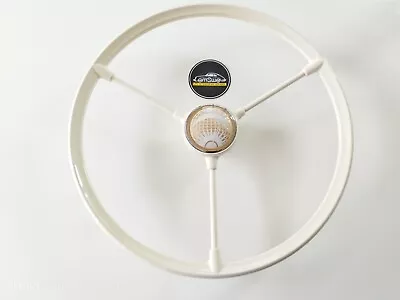 3spoke Steering Wheel For Vw Split Bus In Ivory Color With Sun&moon  Horn Button • $550