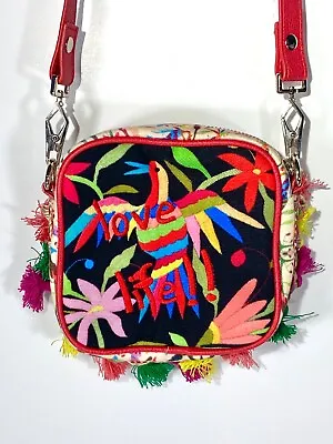 Desigual Crossbody Purse Small Hippie Boho Ethnic Adjustable Strap New Multicolo • $25