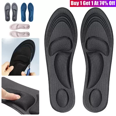 5D Memory Foam Insoles Inner Sole Insert Air Cushion Heel Foot Shoe Pads Unisex • £3.22