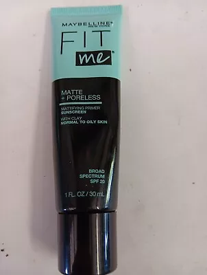 Maybelline Fit Me Matte + Poreless Mattifying Face Primer SPF 20 16HR Wear Clear • $8.88