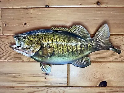 20  Smallmouth Bass Fish Mount Replica - Smallmouth Replica For Cabin Or Lodge • $99.95