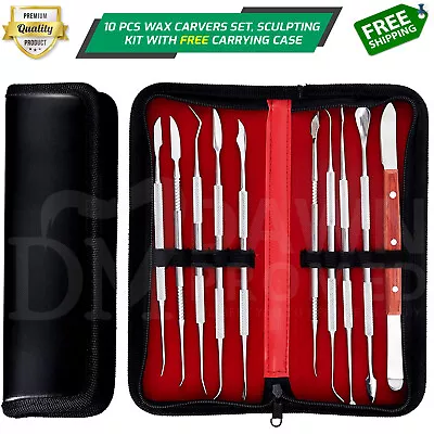 10 Pcs Carving Spatula Modeling Kit & Metal Clay Pottery Sculpting Tool Set • $14.99