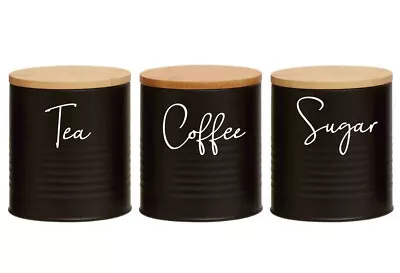 Tea Coffee Sugar Canisters Vinyl Adhesives Stickers Labels Many Colours • £2.50