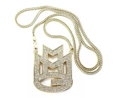 NEW MMG MAYBACH MUSIC GROUP PENDANT 4mm/36  FRANCO CHAIN HIP HOP NECKLACE MP746 • $36.99