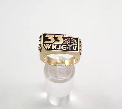 VTG Solid 10K Gold Men's Ring 1953 – 1986  - 33 WKJB -TV Size 10 Weight 12.1 Gr. • $399.95
