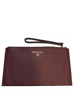 Michael Kors Wine Red Zip Clutch Wristlet. MK Wrist Wallet Wrist Purse • $37