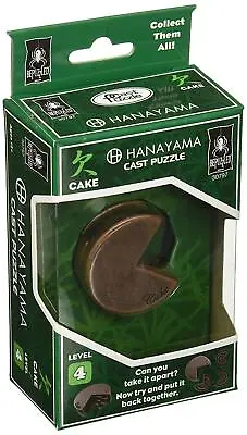 Hanayama Level 4 Cast Metal Brain Teaser Puzzle - Cake • £14.48