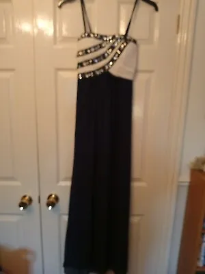 £9 • Buy Ladies Teen Prom Evening Dress Size 8 Quiz Navy Blue