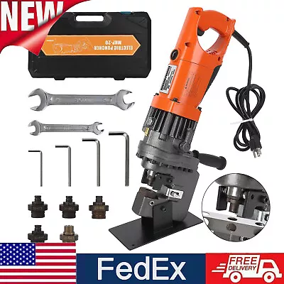 1200W 110V Electric Hydraulic Hole Puncher With 5 Dies Knockout Punch Steel Iron • $249.99