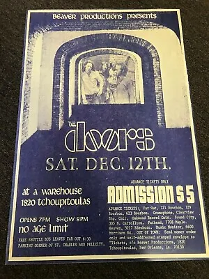 $7.99 • Buy The Doors 1970 New Orleans Jim Morrison Last Show Cardstock Concert Poster 12x18
