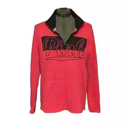 Victoria’s Secret PINK Half Zip Sweatshirt Coral • $10