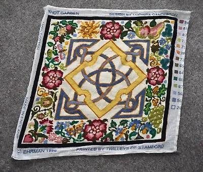Ehrman Tapestry Kit- Knot Garden - Design - Lucinda Ganderton. Mostly Completed • £20
