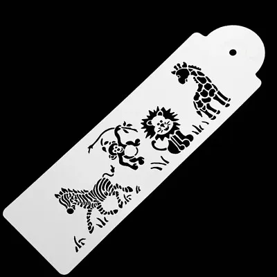 £4.78 • Buy Zebra Monkey Lion Giraffe Stencils Crafts Royal Icing Templates Scrap Book