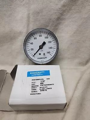 Ashcroft 20W1005ph02l160# Pressure Gauge 0 To 160 Psi 1/4 In Mnpt Plastic • $15.88