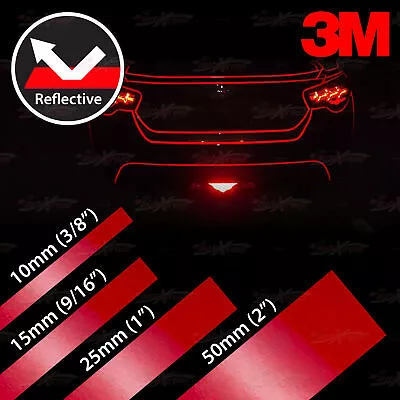 3/8  9/16  1  2  REFLECTIVE Self Adhesive PinStripe Vinyl 3M Decal Tape Stickers • $94.95