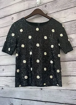 J. Crew Polka Dot Sequin Shirt - Women's SIZE XS • $15