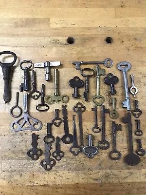 Vintage Keys Clock Windup Keys Bottle Opener Mortised Latch Lot Of 33 Items • $14.99