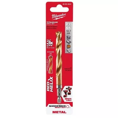 Milwaukee 48-89-4624 Shockwave Impact Duty Titanium Hex Shank Drill Bit • $15.97