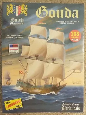 1/125 Gouda Dutch Man-O-War Sailing Ship Lindberg #204 Shrink Wrapped MISB • $28.99