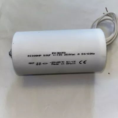 UNIVERSAL RBR 50uF RI008HP CAPACITOR MOTOR RUN LIGHTING 250VAC 50/60HZ • £6.99