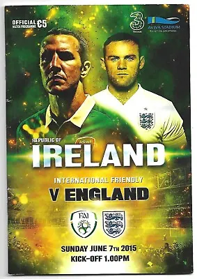 £1 • Buy Republic Of Ireland V England 2015 Friendly Programme