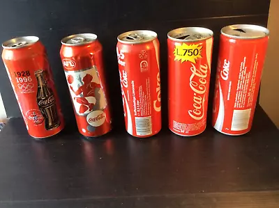 5 Different Large Coke Cola Soft Drink Cans D • $25