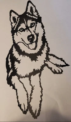 £3.49 • Buy 1x Husky Dog Decal  Vinyl Stickers Window Black