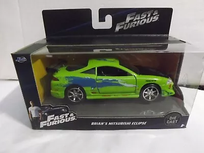 2017 Jada Fast & Furious Green Brian's Mitsubishi Eclipse Collector's Series • $11.99