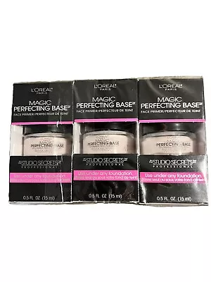 Loreal Magic Perfecting Base Face Primer 0.5 Fl Oz Studio Secrets 890-3 Pack • $28.95