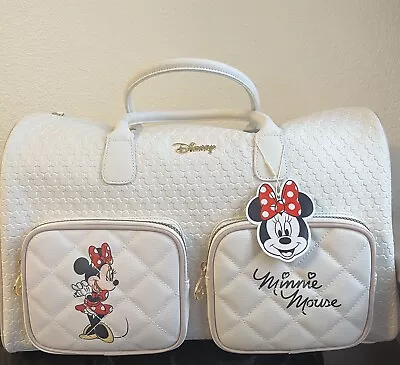 Disney Minnie Mouse Embossed Quilted Faux Leather Large Weekender Bag • £39.99