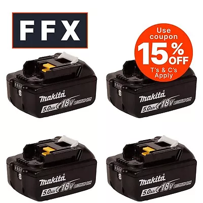 Makita BL1850 18v 4x 5Ah LXT Li-ion Genuine Makstar Battery Pack 4pk STAR  • £260.12