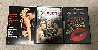 Dvd Lot Court Jester - Victor Victoria - Prince And The Showgirl Marilyn Monroe • $22